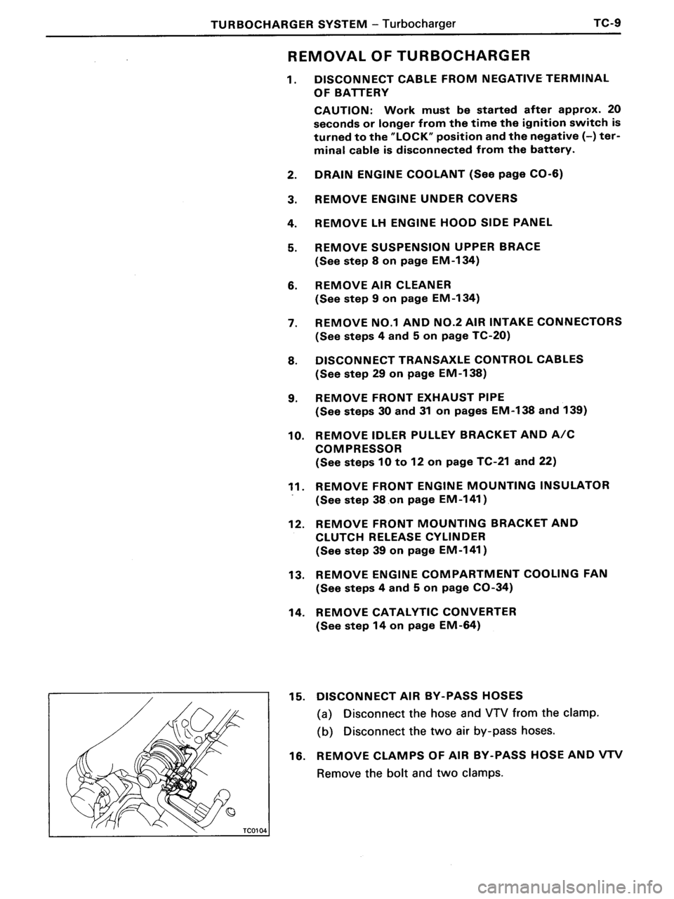 TOYOTA MR-2 1991 Factory Repair Manual TOYOTA MR-2 1991 Factory Repair Manual