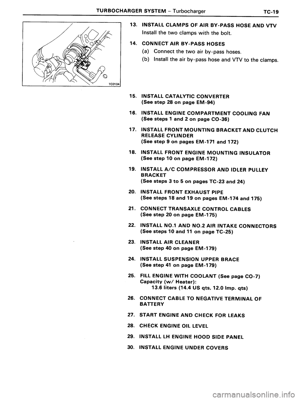 TOYOTA MR-2 1991 Factory Repair Manual TOYOTA MR-2 1991 Factory Repair Manual