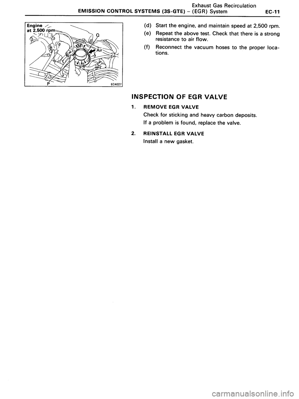 TOYOTA MR-2 1991 Factory Repair Manual TOYOTA MR-2 1991 Factory Repair Manual