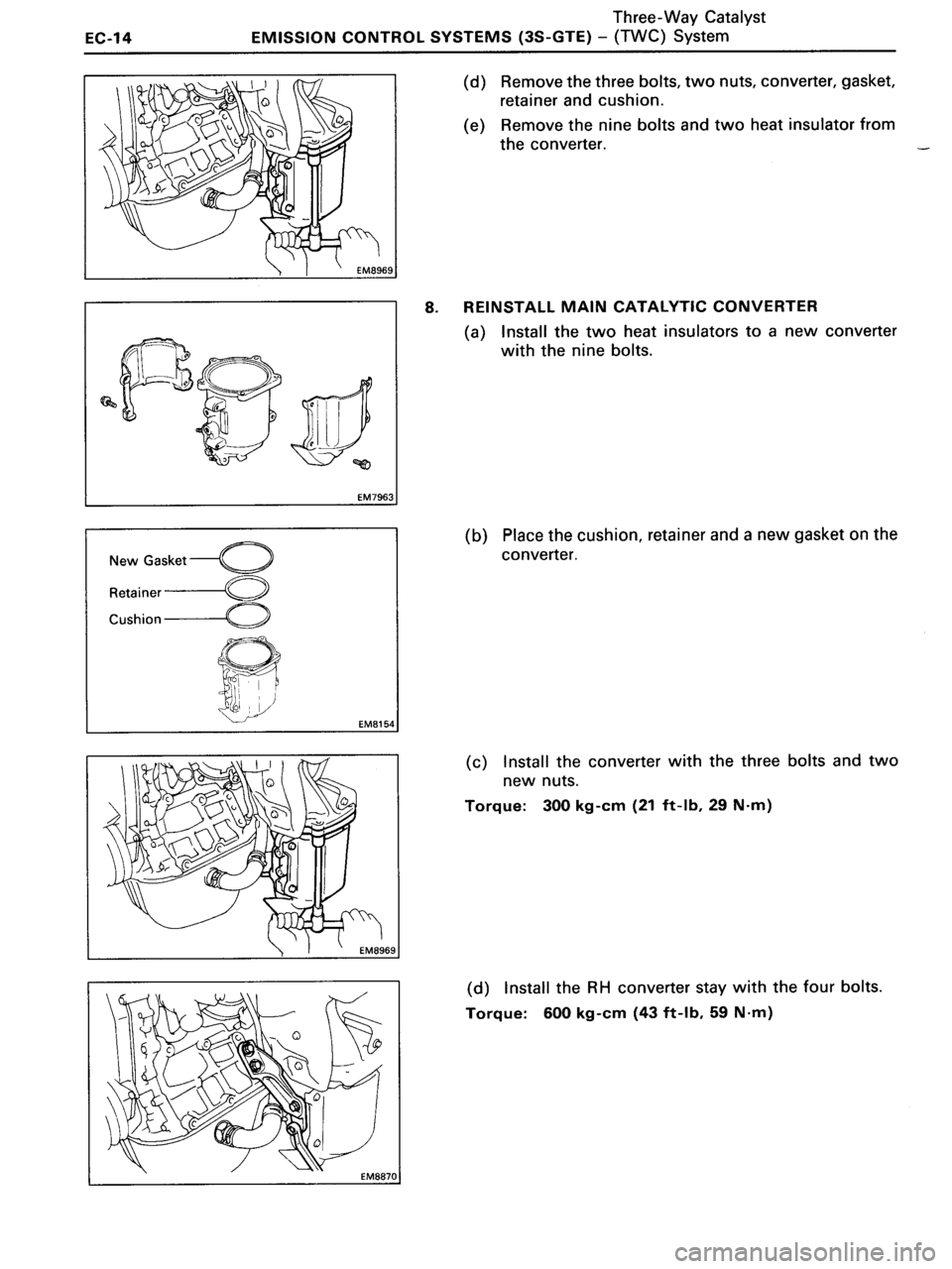 TOYOTA MR-2 1991 Factory Repair Manual TOYOTA MR-2 1991 Factory Repair Manual
