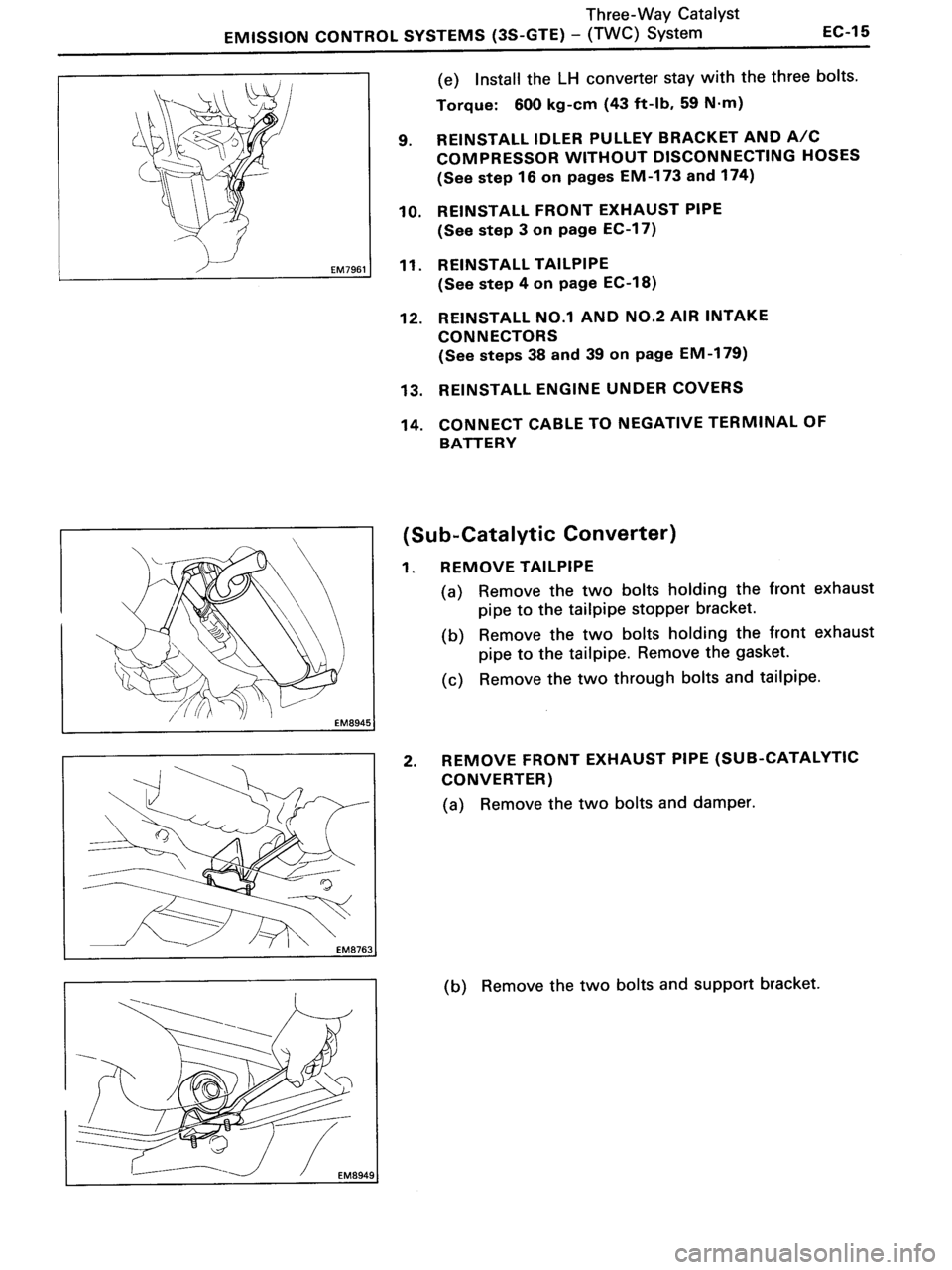 TOYOTA MR-2 1991 Factory Repair Manual TOYOTA MR-2 1991 Factory Repair Manual