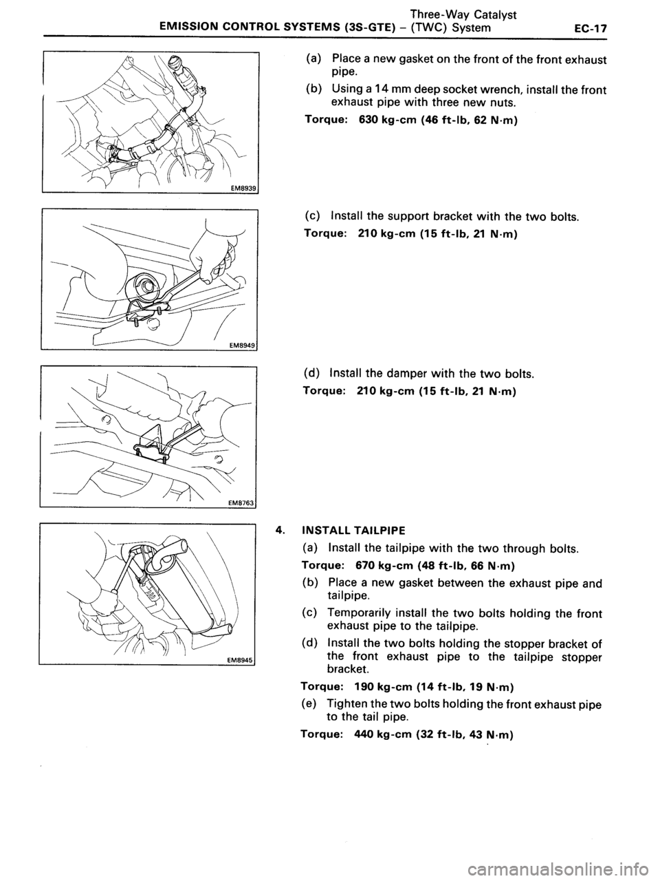 TOYOTA MR-2 1991 Factory Repair Manual TOYOTA MR-2 1991 Factory Repair Manual