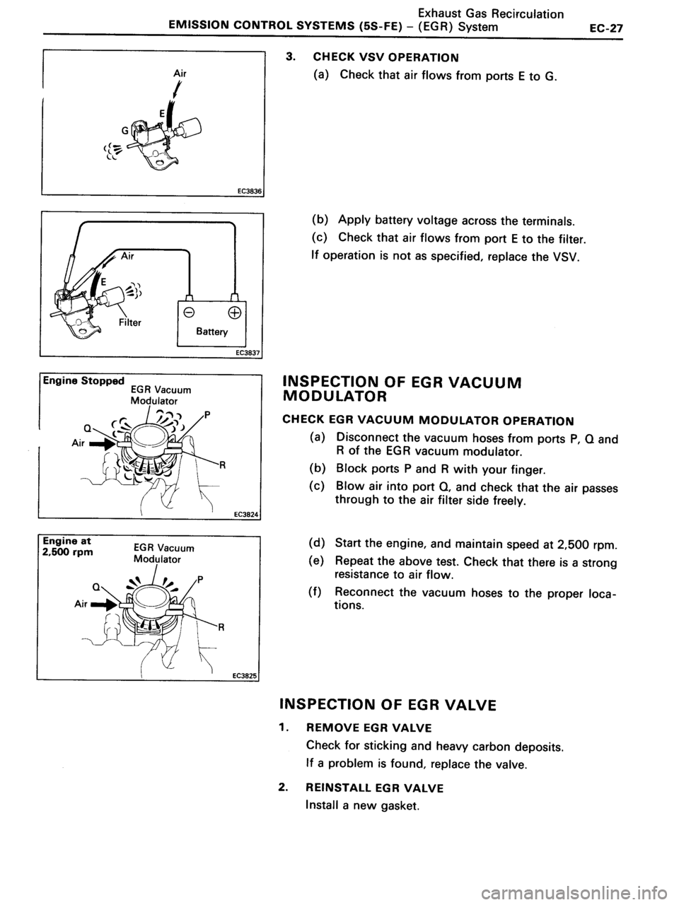 TOYOTA MR-2 1991  Factory Repair Manual 