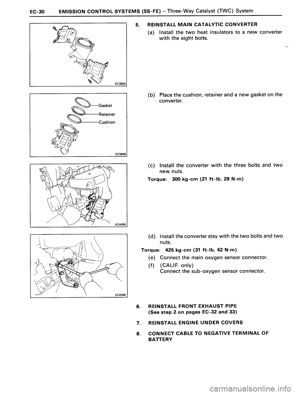 TOYOTA MR-2 1991  Factory Repair Manual 