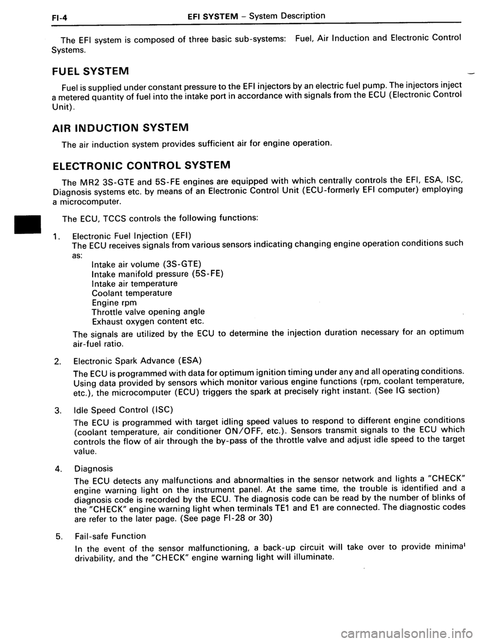 TOYOTA MR-2 1991 Factory Repair Manual TOYOTA MR-2 1991 Factory Repair Manual