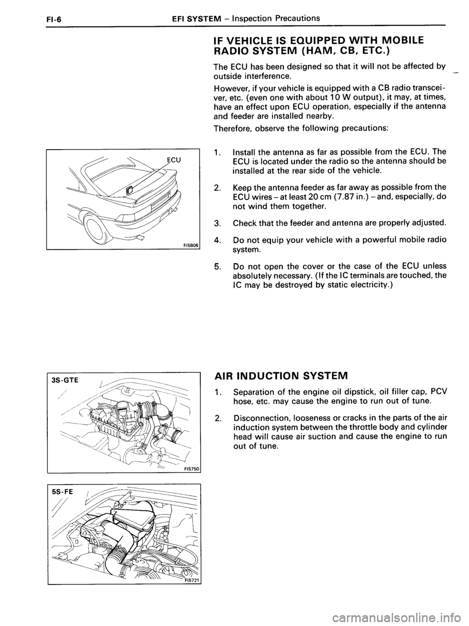 TOYOTA MR-2 1991 Factory Repair Manual TOYOTA MR-2 1991 Factory Repair Manual