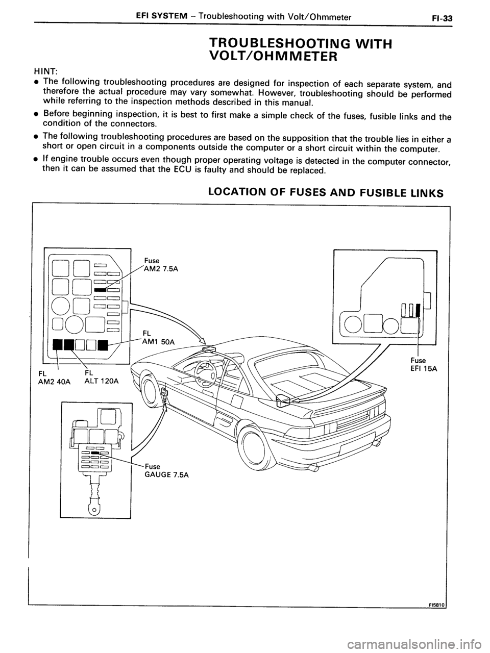 TOYOTA MR-2 1991 Factory Repair Manual TOYOTA MR-2 1991 Factory Repair Manual