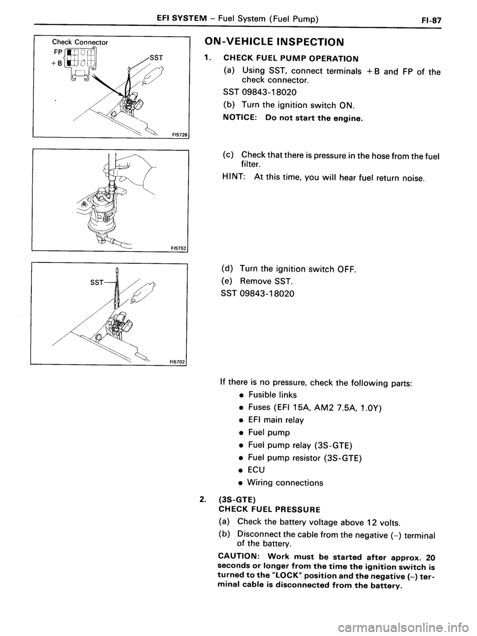 TOYOTA MR-2 1991  Factory Repair Manual 