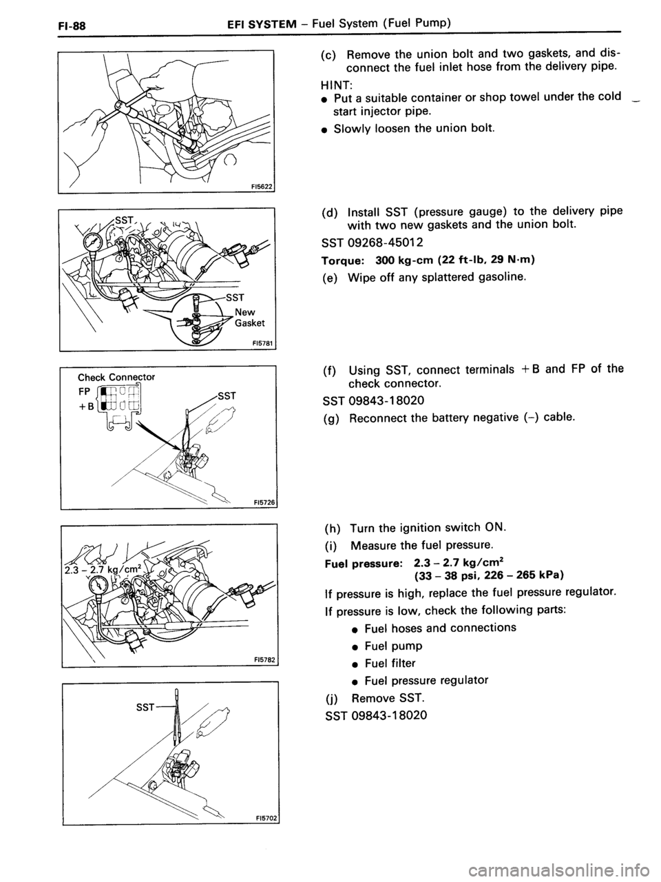 TOYOTA MR-2 1991  Factory Repair Manual 