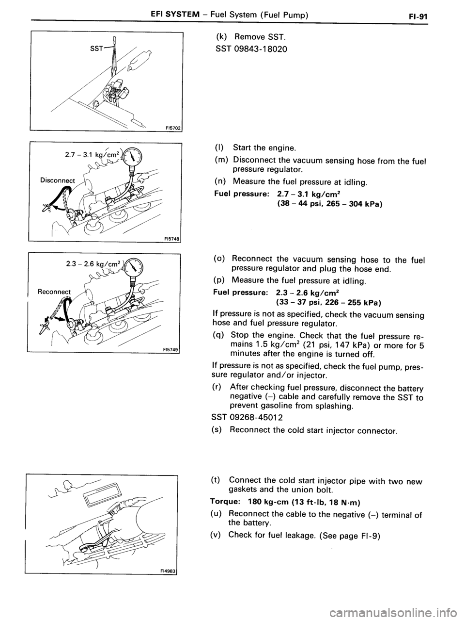 TOYOTA MR-2 1991  Factory Repair Manual 