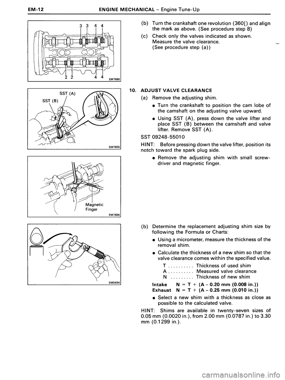 TOYOTA MR-2 1991 Factory Service Manual TOYOTA MR-2 1991 Factory Service Manual