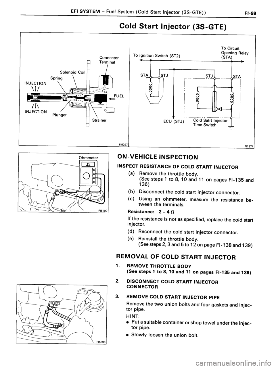 TOYOTA MR-2 1991  Factory Repair Manual 