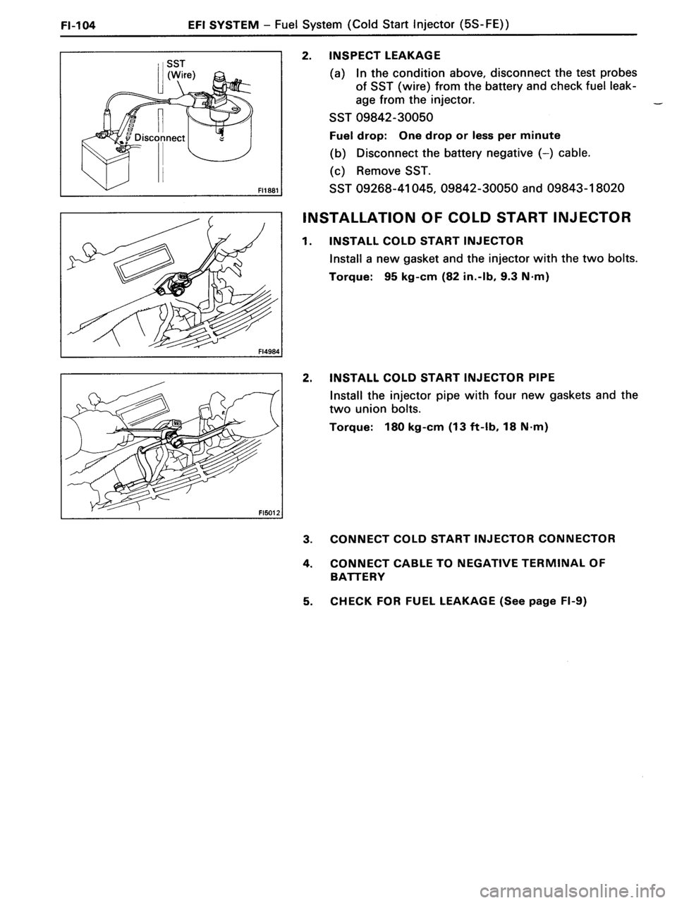 TOYOTA MR-2 1991  Factory Repair Manual 