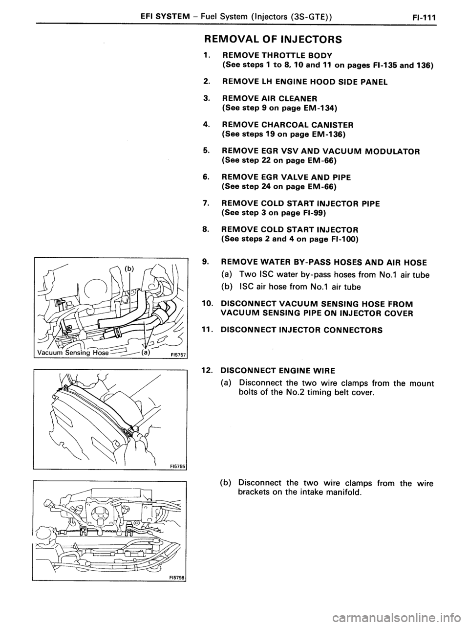 TOYOTA MR-2 1991  Factory Repair Manual 