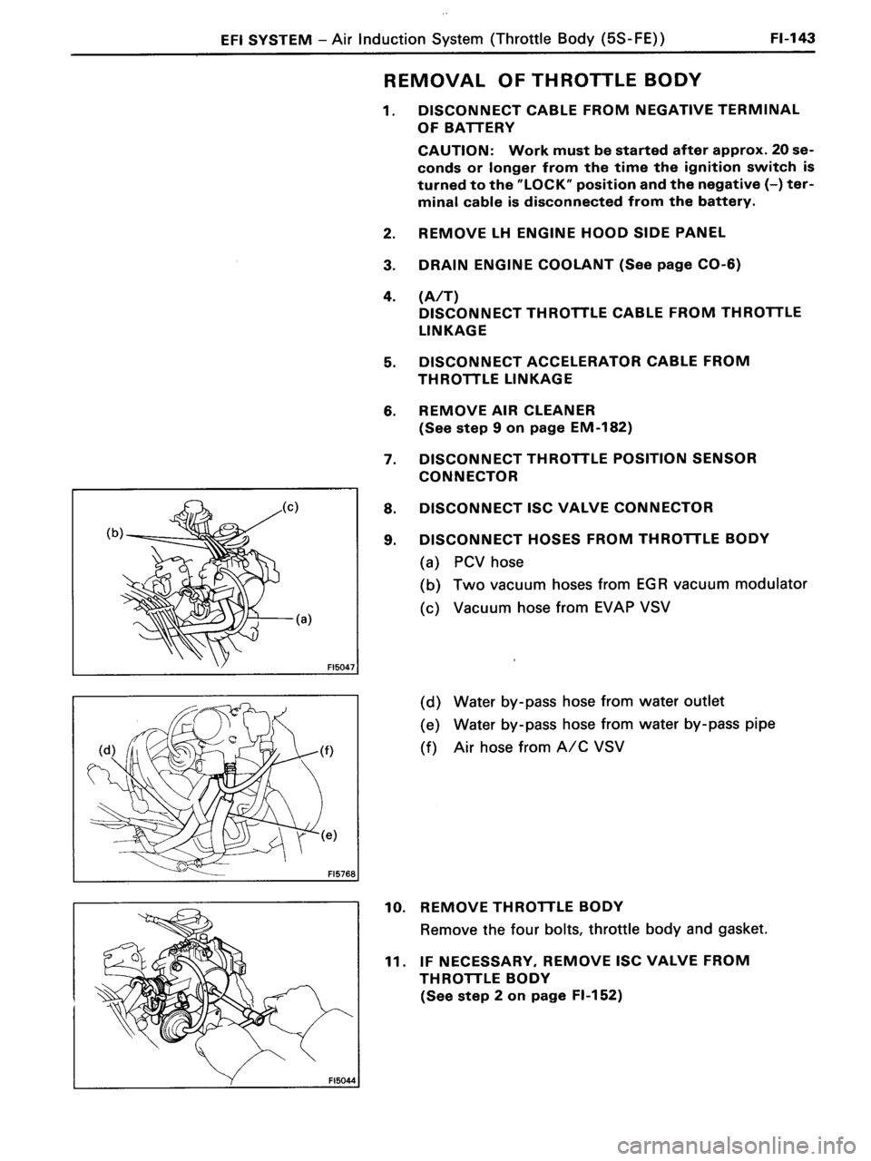 TOYOTA MR-2 1991 Factory Repair Manual TOYOTA MR-2 1991 Factory Repair Manual