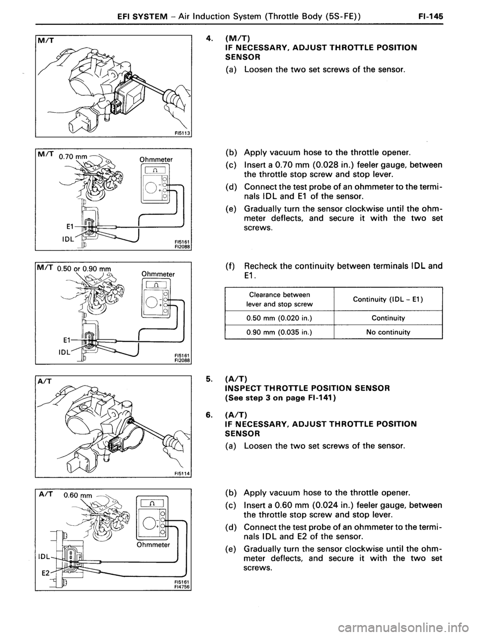 TOYOTA MR-2 1991 Factory Repair Manual TOYOTA MR-2 1991 Factory Repair Manual