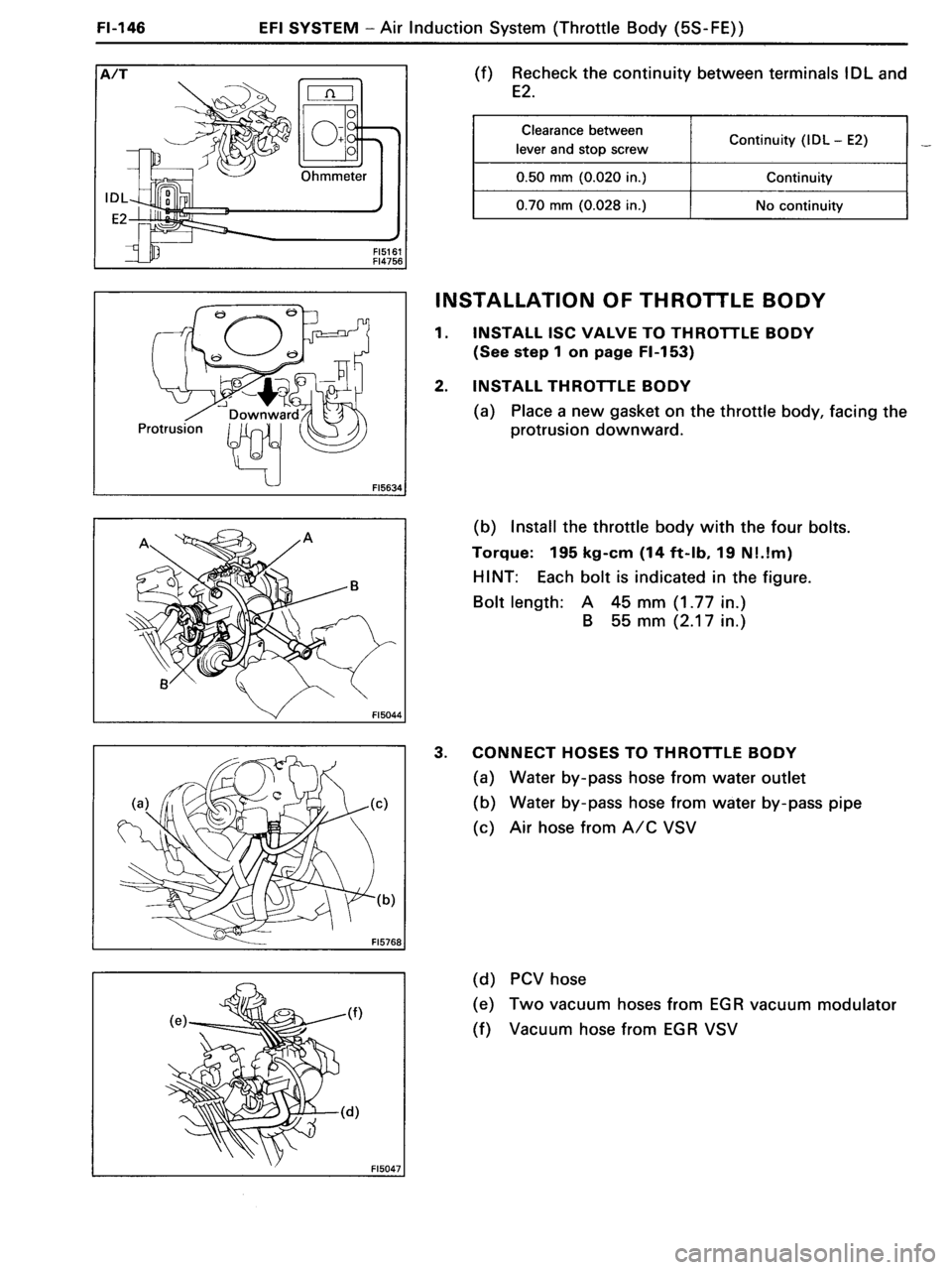 TOYOTA MR-2 1991 Factory Repair Manual TOYOTA MR-2 1991 Factory Repair Manual
