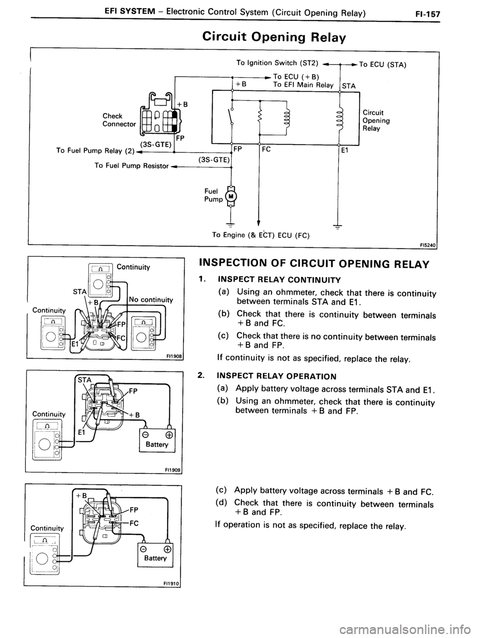 TOYOTA MR-2 1991 Factory Repair Manual TOYOTA MR-2 1991 Factory Repair Manual