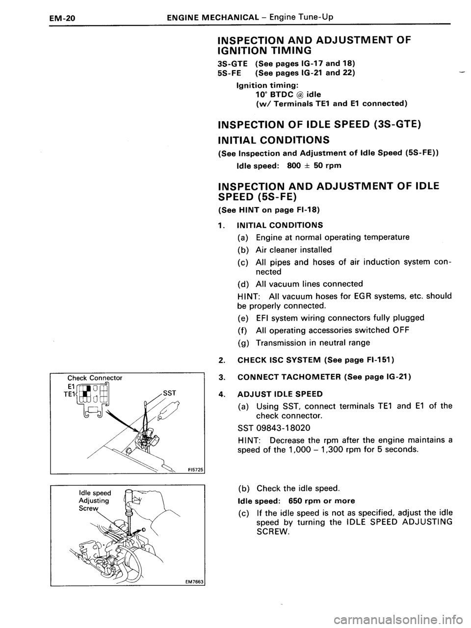 TOYOTA MR-2 1991 Factory Service Manual TOYOTA MR-2 1991 Factory Service Manual