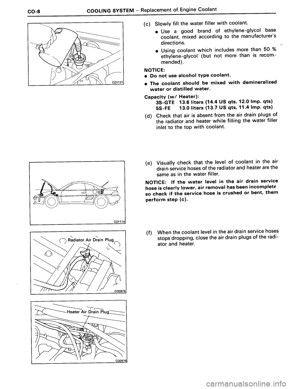 TOYOTA MR-2 1991  Factory Repair Manual 