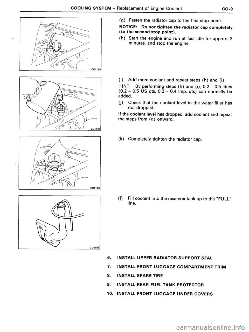 TOYOTA MR-2 1991  Factory Repair Manual 