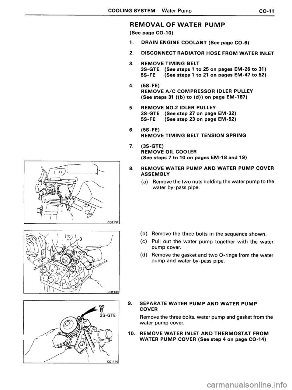 TOYOTA MR-2 1991  Factory Repair Manual 