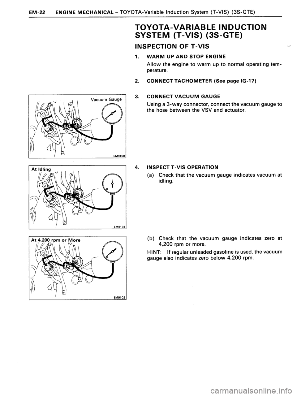 TOYOTA MR-2 1991 Factory Workshop Manual TOYOTA MR-2 1991 Factory Workshop Manual