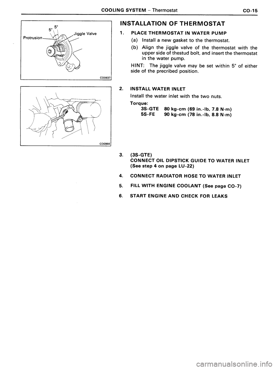 TOYOTA MR-2 1991  Factory Repair Manual 