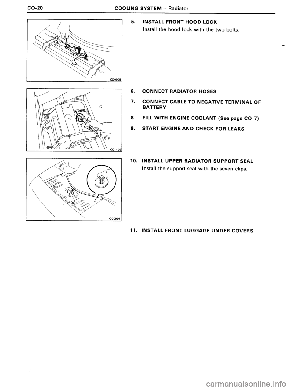 TOYOTA MR-2 1991  Factory Repair Manual 