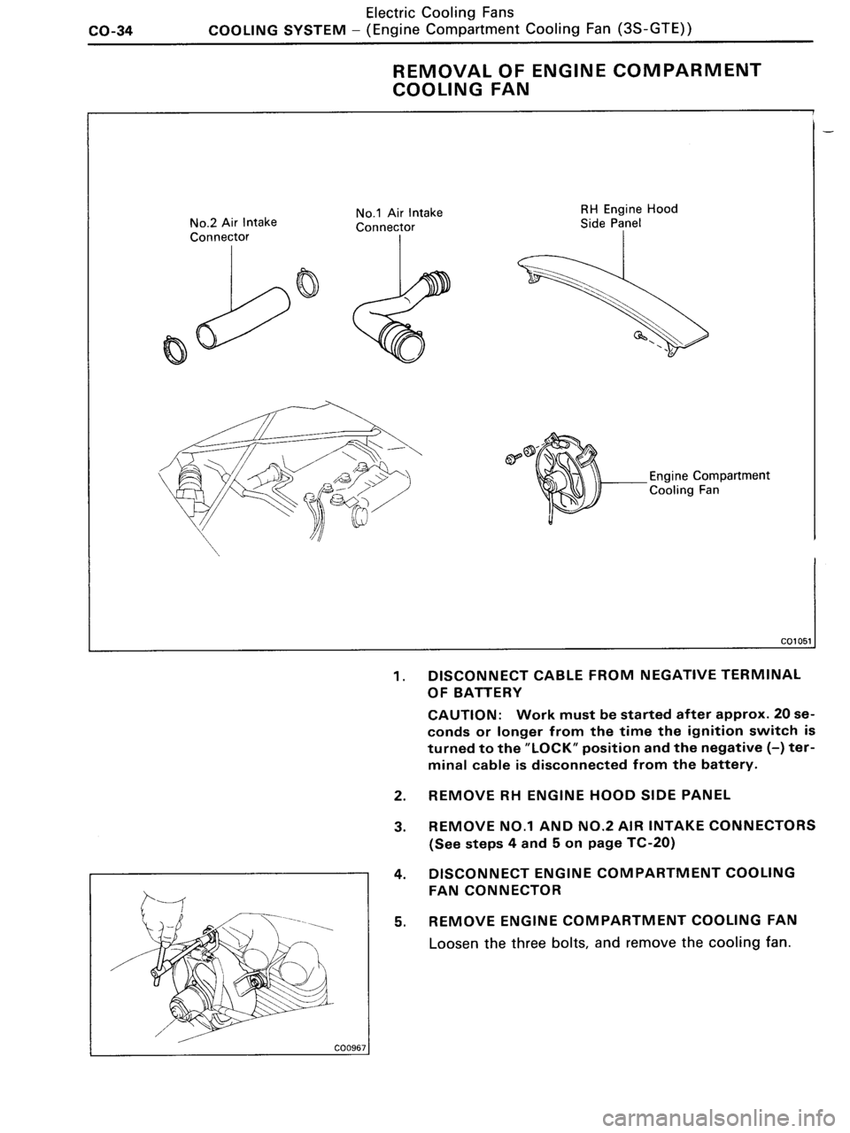 TOYOTA MR-2 1991 Factory Repair Manual TOYOTA MR-2 1991 Factory Repair Manual