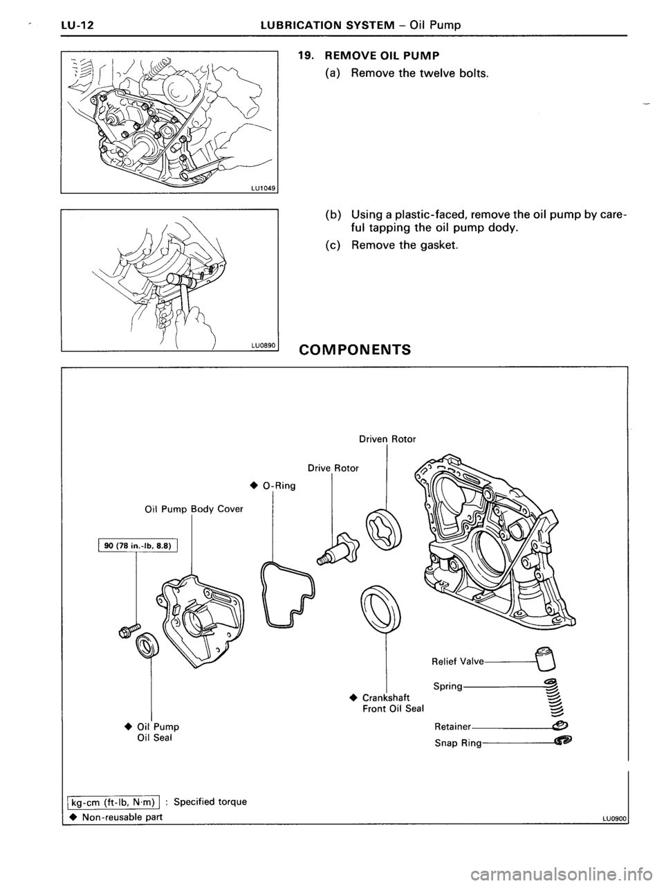 TOYOTA MR-2 1991 Factory Repair Manual TOYOTA MR-2 1991 Factory Repair Manual
