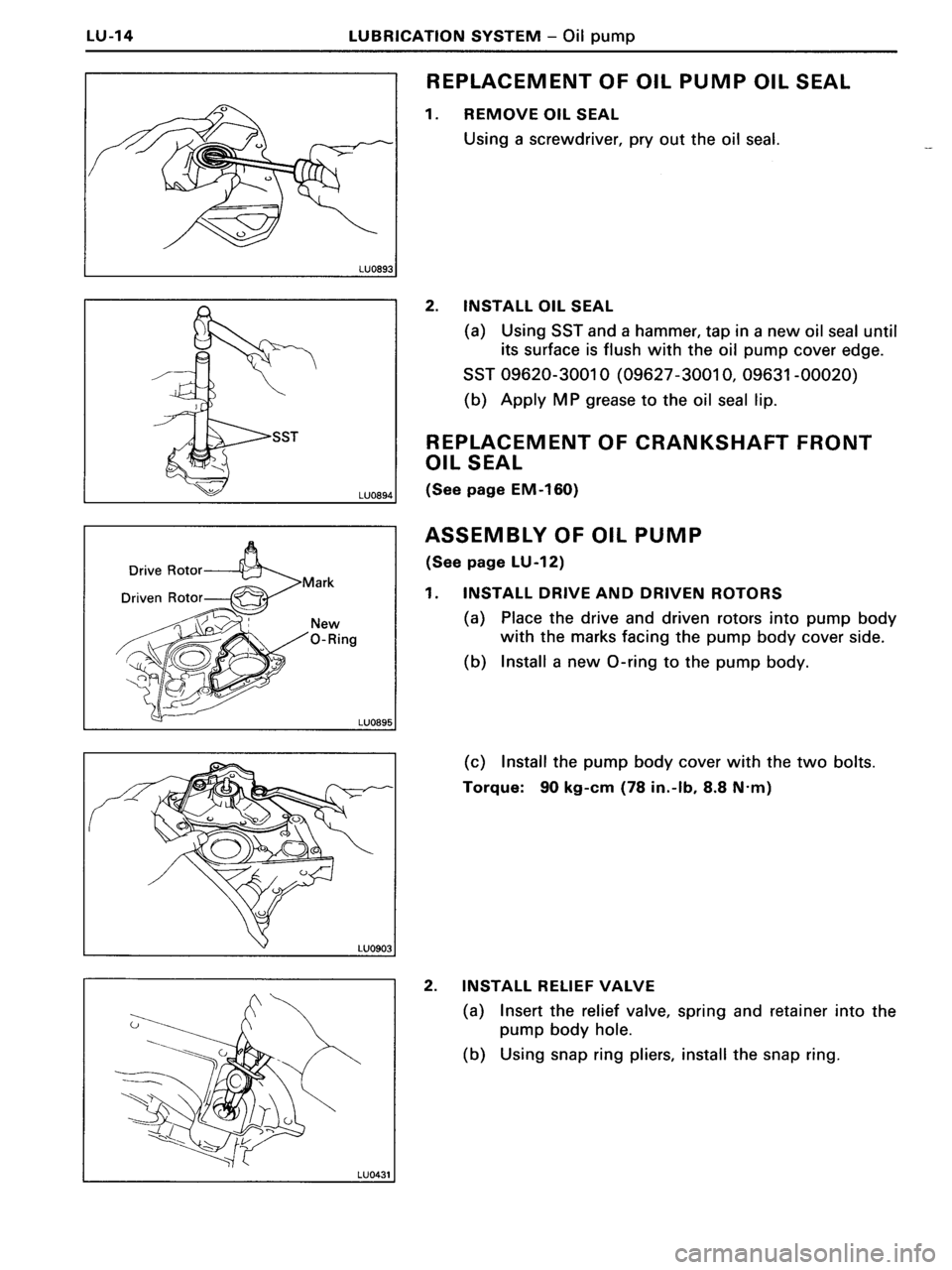 TOYOTA MR-2 1991 Factory Repair Manual TOYOTA MR-2 1991 Factory Repair Manual