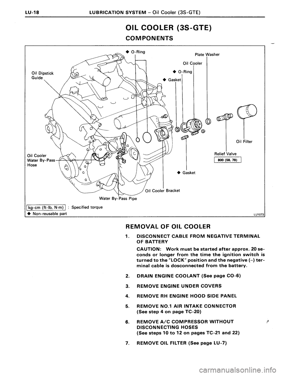 TOYOTA MR-2 1991 Factory Repair Manual TOYOTA MR-2 1991 Factory Repair Manual