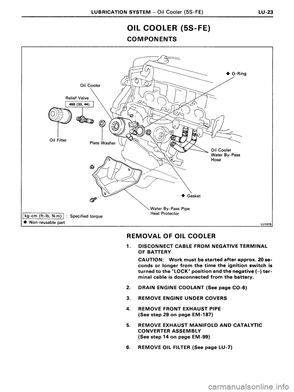 TOYOTA MR-2 1991 Factory Repair Manual TOYOTA MR-2 1991 Factory Repair Manual