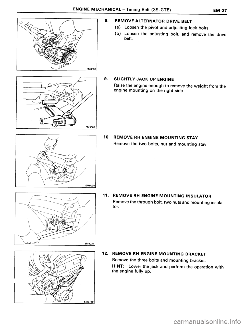 TOYOTA MR-2 1991 Factory Workshop Manual TOYOTA MR-2 1991 Factory Workshop Manual