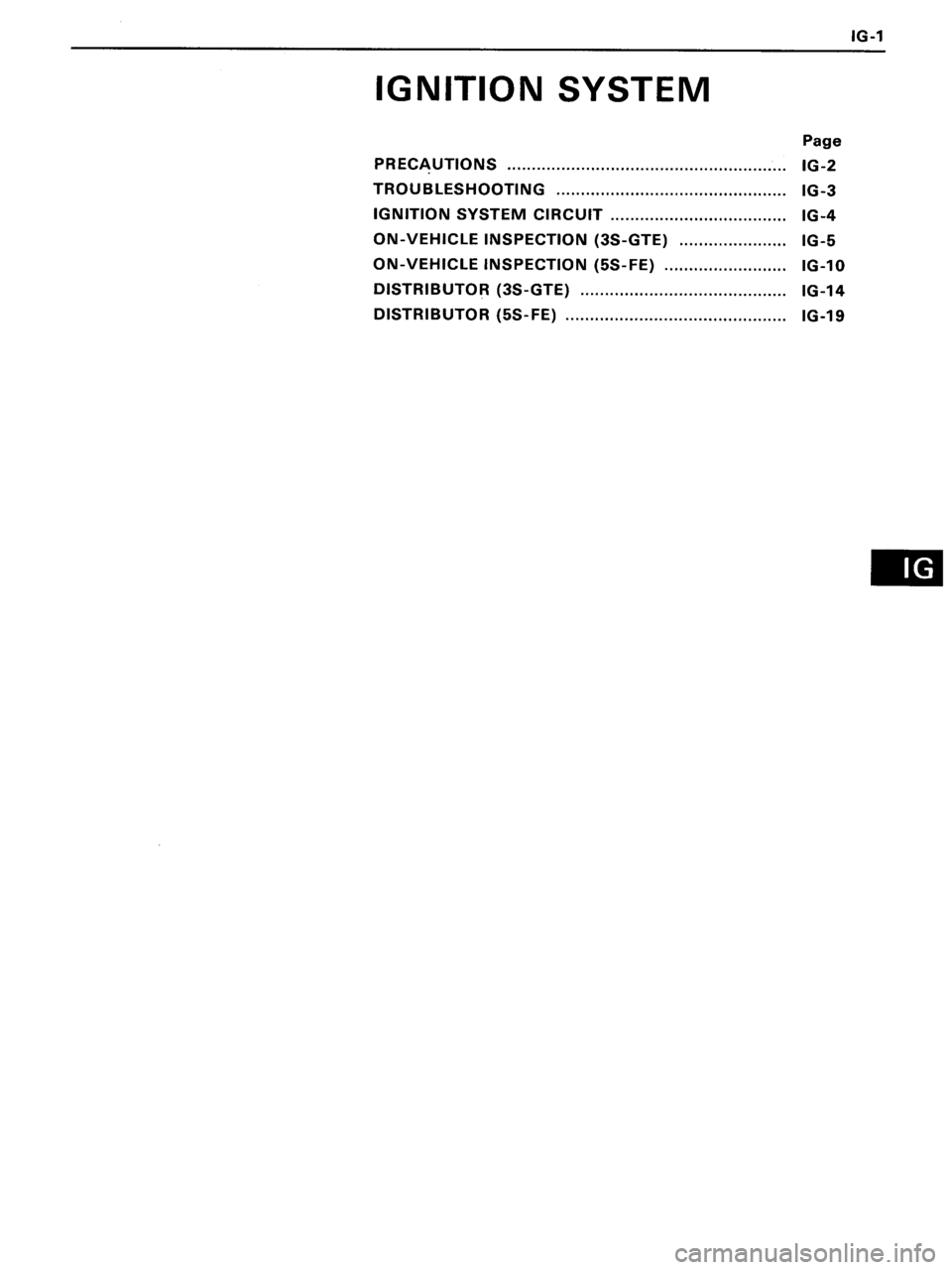 TOYOTA MR-2 1991 Factory Repair Manual TOYOTA MR-2 1991 Factory Repair Manual