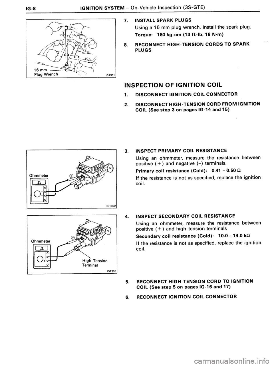TOYOTA MR-2 1991 Factory Repair Manual TOYOTA MR-2 1991 Factory Repair Manual