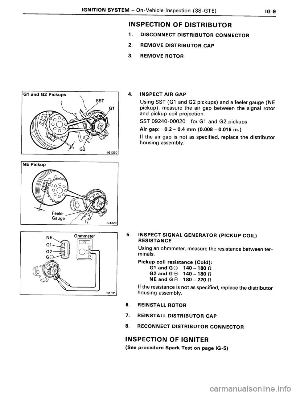 TOYOTA MR-2 1991 Factory Repair Manual TOYOTA MR-2 1991 Factory Repair Manual