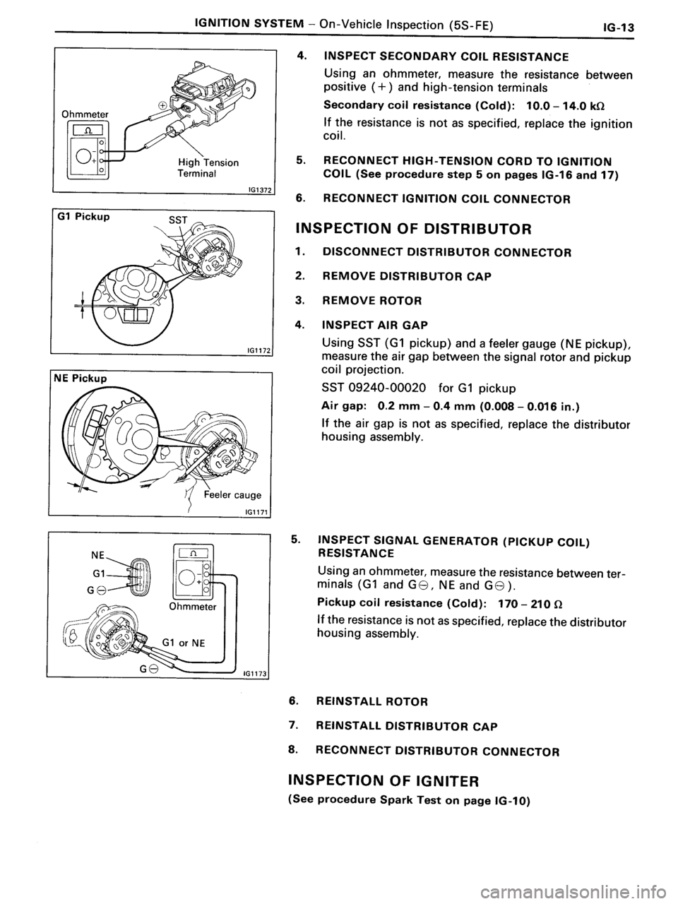 TOYOTA MR-2 1991 Factory Repair Manual TOYOTA MR-2 1991 Factory Repair Manual
