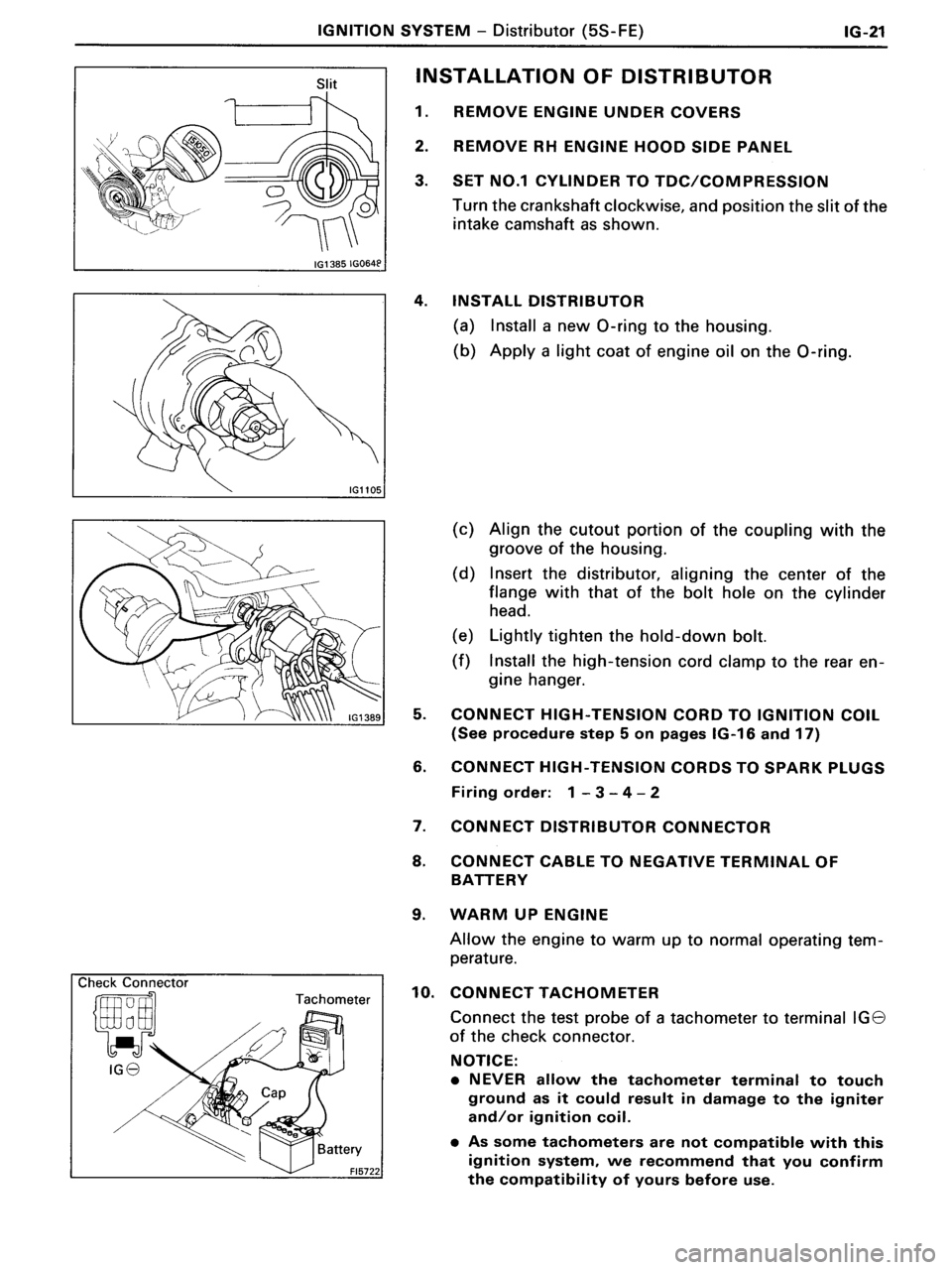 TOYOTA MR-2 1991 Factory Repair Manual TOYOTA MR-2 1991 Factory Repair Manual