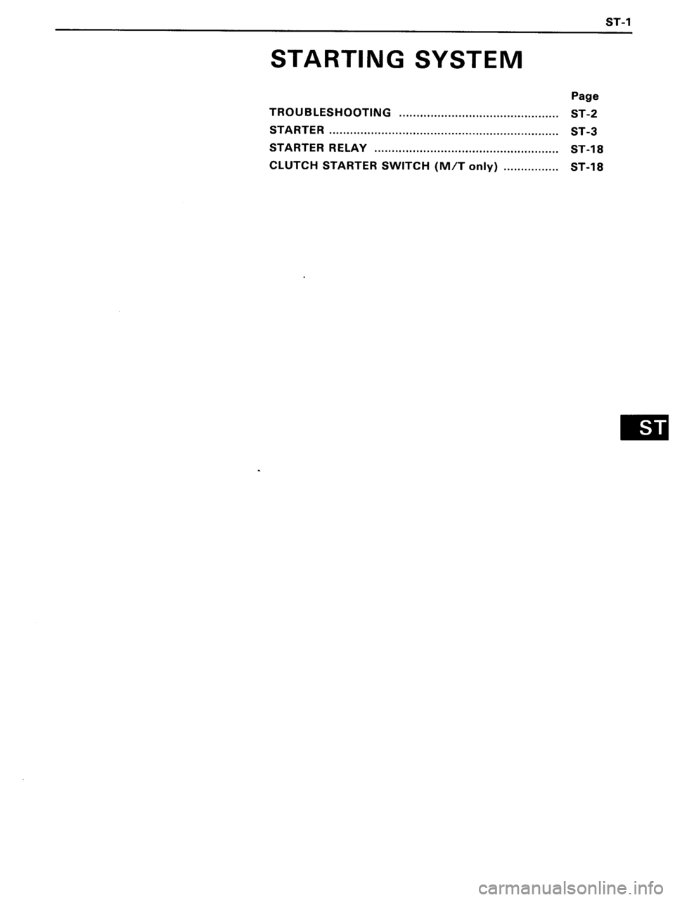 TOYOTA MR-2 1991 Factory Repair Manual TOYOTA MR-2 1991 Factory Repair Manual