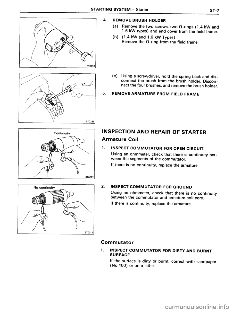 TOYOTA MR-2 1991 Factory Repair Manual TOYOTA MR-2 1991 Factory Repair Manual