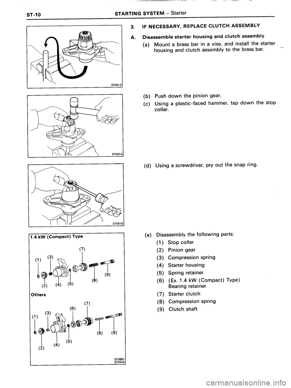 TOYOTA MR-2 1991 Factory Repair Manual TOYOTA MR-2 1991 Factory Repair Manual