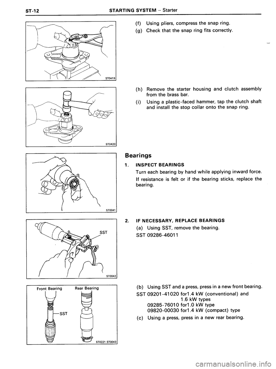 TOYOTA MR-2 1991 Factory Repair Manual TOYOTA MR-2 1991 Factory Repair Manual