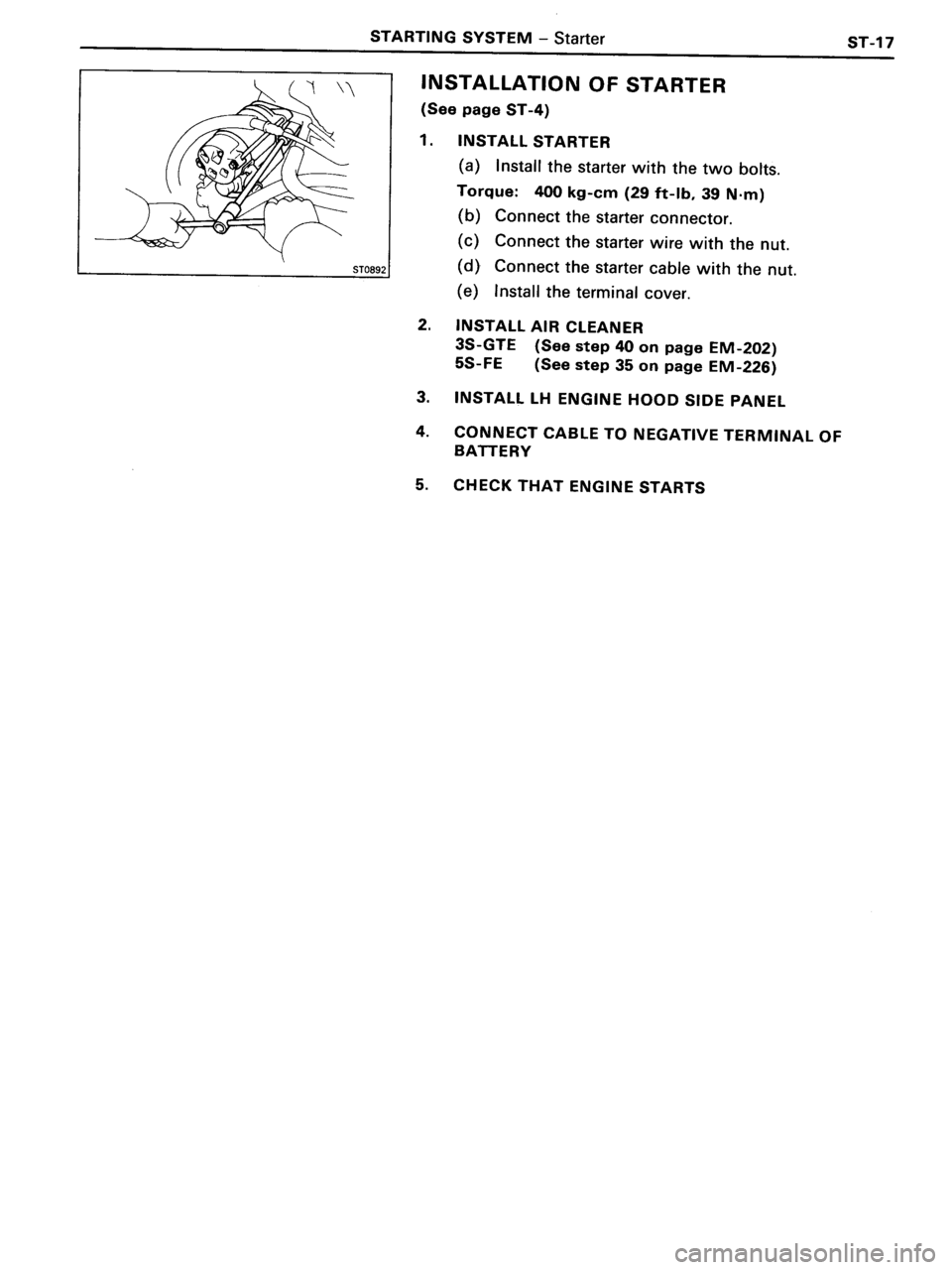 TOYOTA MR-2 1991 Factory Repair Manual TOYOTA MR-2 1991 Factory Repair Manual