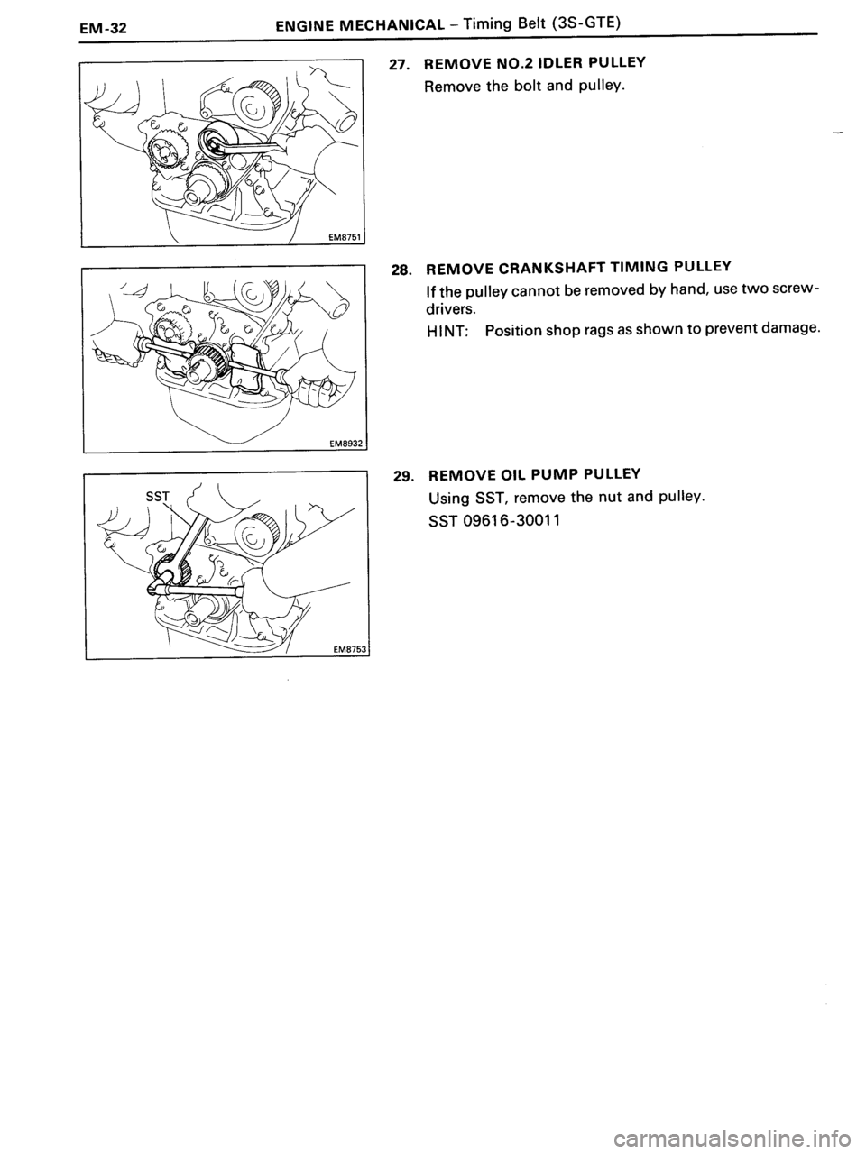 TOYOTA MR-2 1991  Factory Manual PDF 