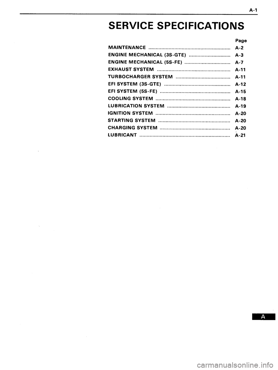 TOYOTA MR-2 1991 Factory Repair Manual TOYOTA MR-2 1991 Factory Repair Manual