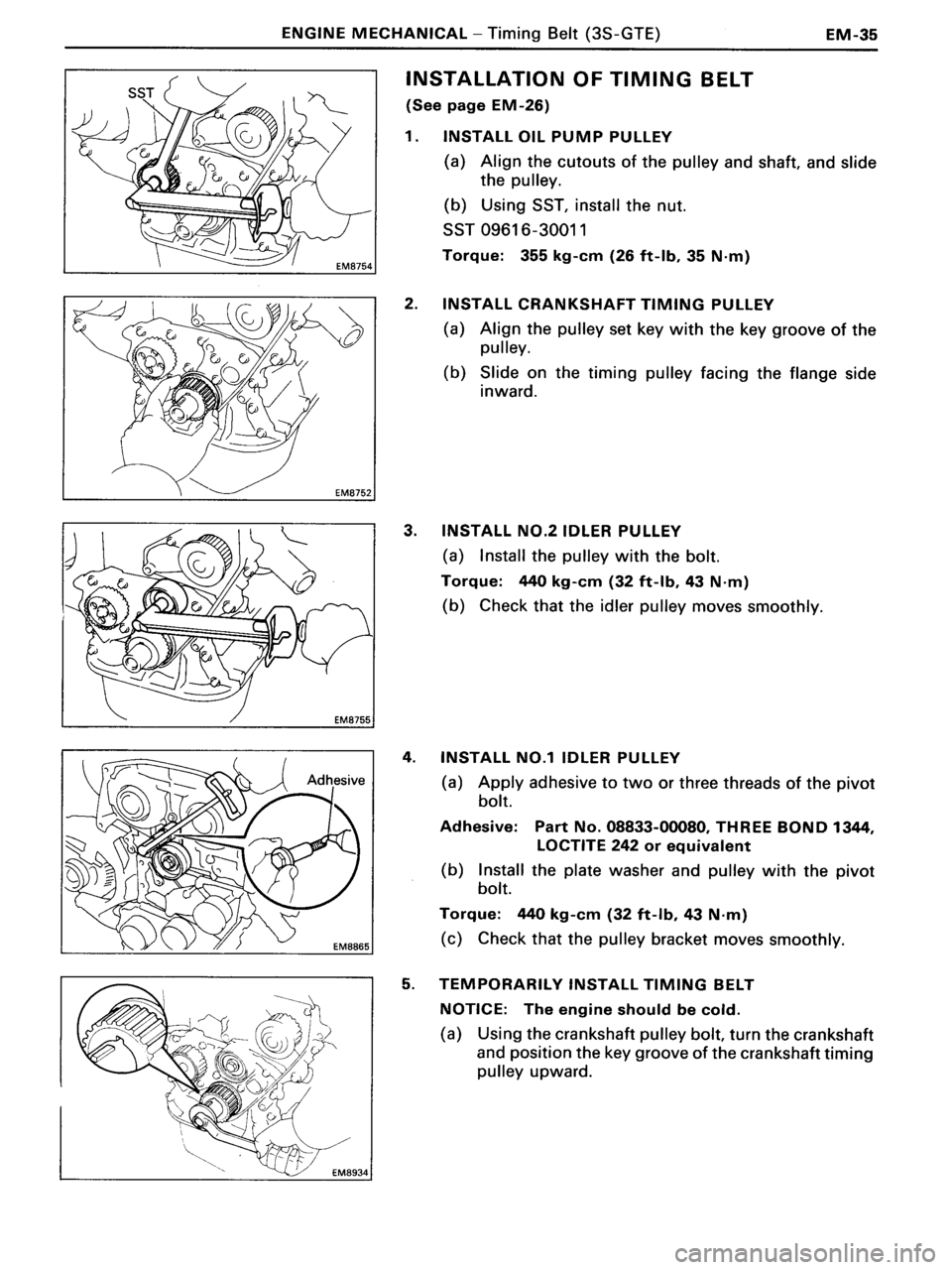TOYOTA MR-2 1991  Factory Manual PDF 