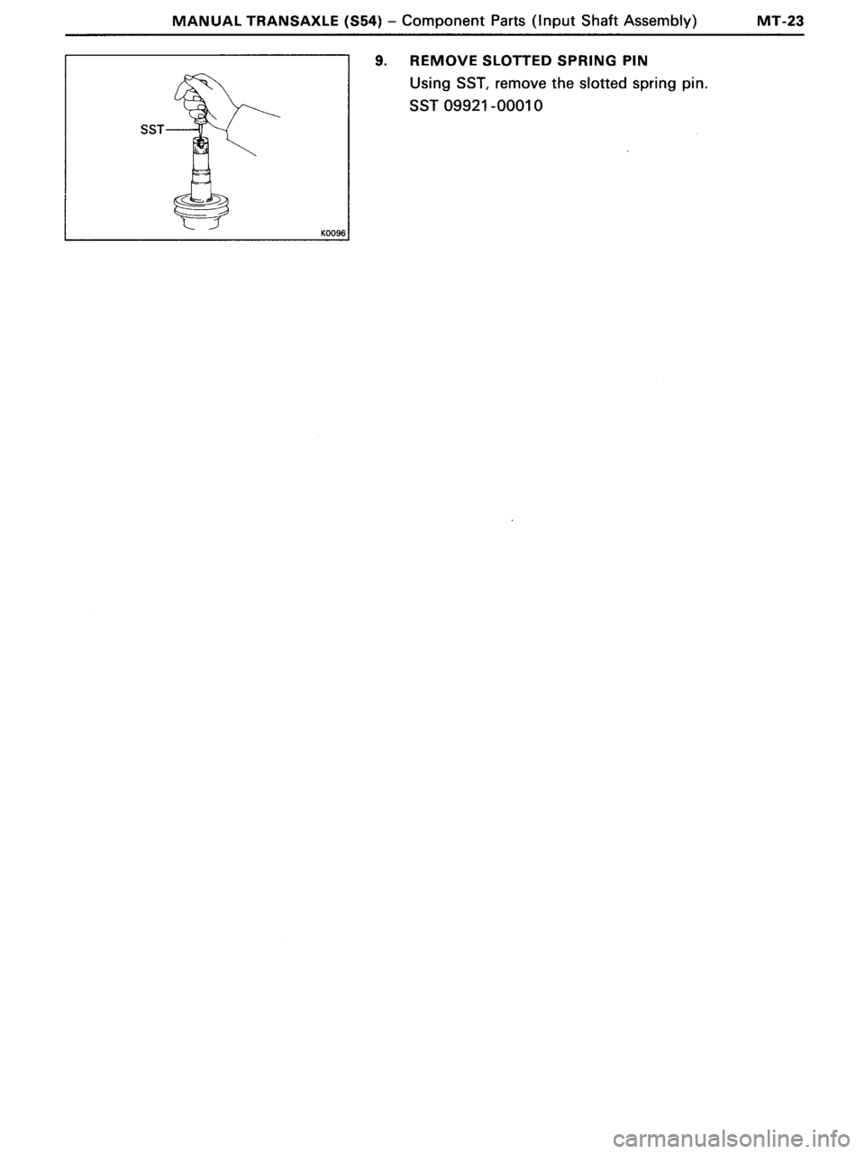TOYOTA MR-2 1991 Factory Repair Manual TOYOTA MR-2 1991 Factory Repair Manual