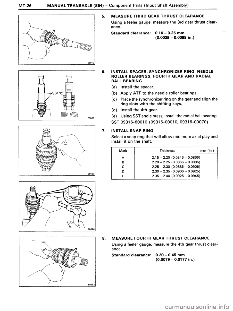 TOYOTA MR-2 1991 Factory Repair Manual TOYOTA MR-2 1991 Factory Repair Manual